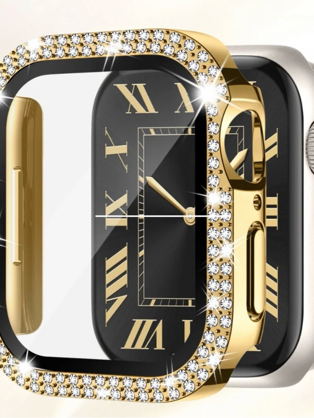 Gold Crystal Apple Watch Case Cover 42mm series 10